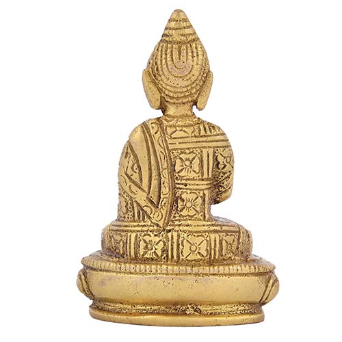 Indian handicraft Brass Buddha Statue Glossy Buddha statue for home
