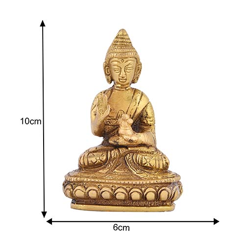 Indian handicraft Brass Buddha Statue Glossy Buddha statue for home