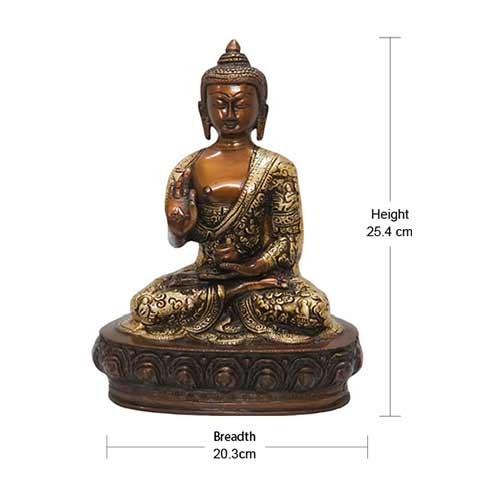 Indian handicraft Colored Brass Buddha Statue For Home Brass buddha statue