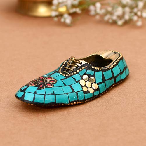 Indian Handicraft BRASS STONE ASH TRAY Handicraft items online