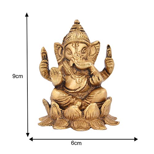 Indian handicraft Brass Laxmi Ganesha pair Set 2 in 1 Handicraft items online