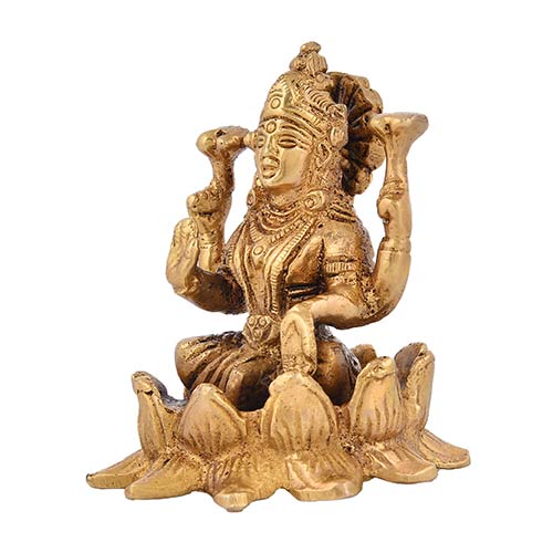 Indian handicraft Brass Laxmi Ganesha pair Set 2 in 1 Handicraft items online