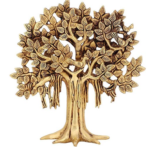 Brass Tree of Life – Kalpavriksha for fortune, good luck and prosperity Decorative items for living room