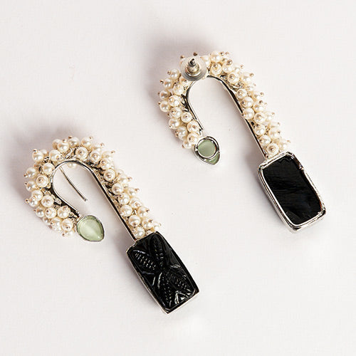 Black Pearl Handcrafted Earrings Online jewellery shopping