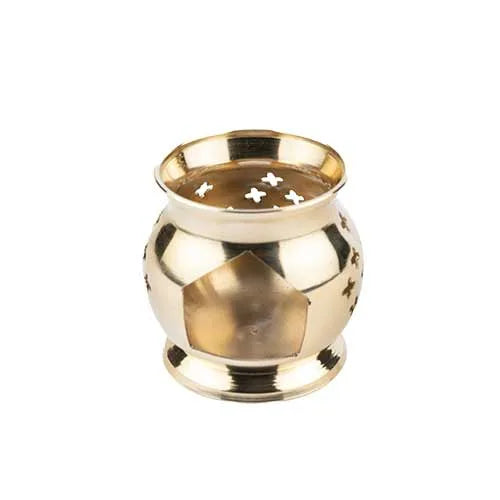 Indian handicraft Brass Delight Aroma Lamp Burner Decorative items for living room