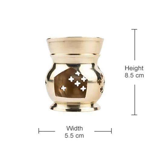 Indian handicraft Brass Delight Aroma Lamp Burner Decorative items for living room