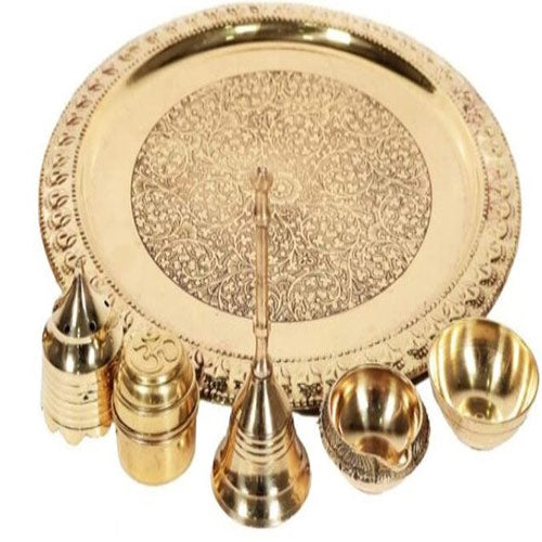 Brass pooja thali set online Brass pooja thali set online