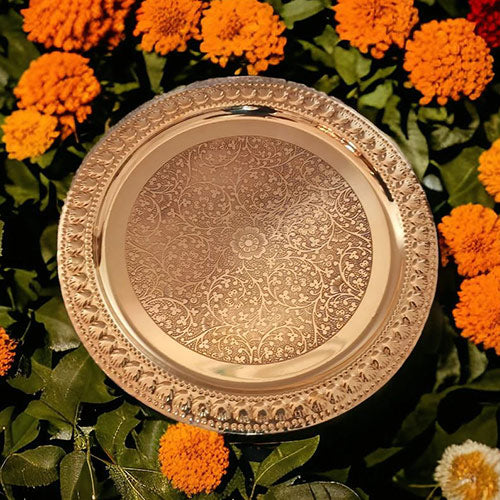 Brass pooja thali set online Brass pooja thali set online