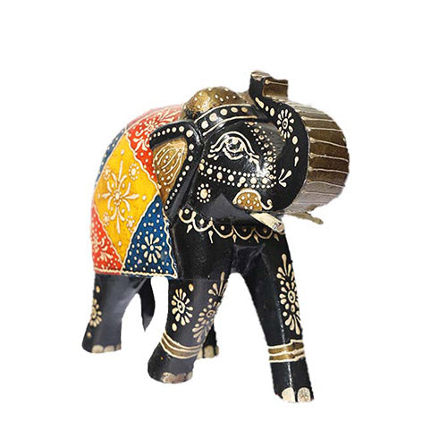 Handcrafted Wooden Elephant Uptrunk statue (8 inches) Decorative items for living room