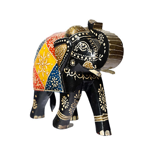 Handcrafted Wooden Elephant Uptrunk statue (8 inches) Decorative items for living room