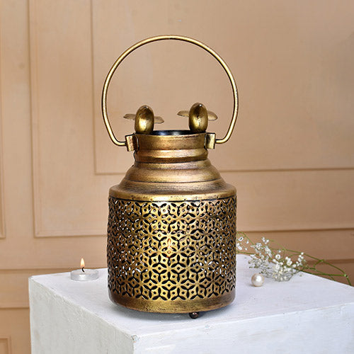 LALI’S Flying Birds Golden Tealight Candle Holder, Degchi – Tealight Holder for Home Decor Decorative items for living room