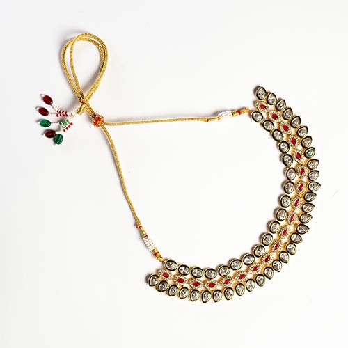 Multi-coloured Meenakari Neckpiece with Earrings – Jewellery Set Online jewellery shopping