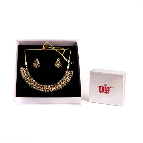 Multi-coloured Meenakari Neckpiece with Earrings – Jewellery Set Online jewellery shopping