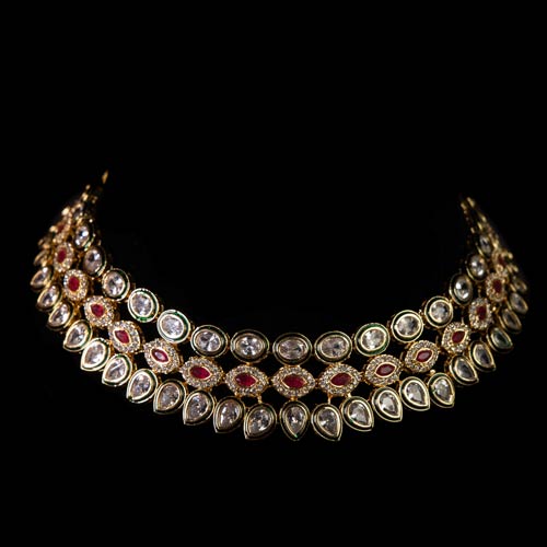 Multi-coloured Meenakari Neckpiece with Earrings – Jewellery Set Online jewellery shopping