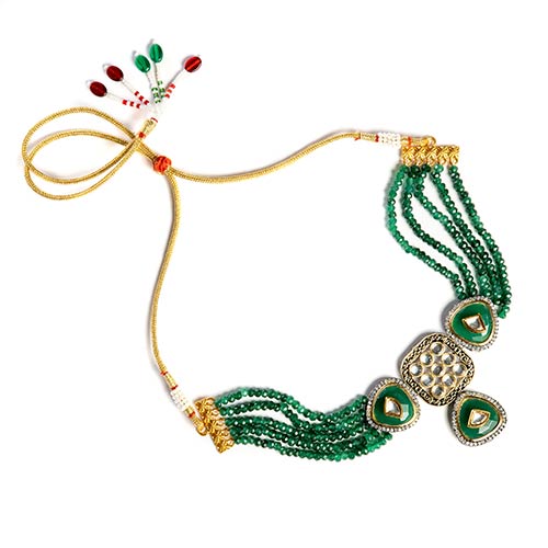 Green-tone Gold Choker Necklace – Jewellery Set Affordable jewellery singapore