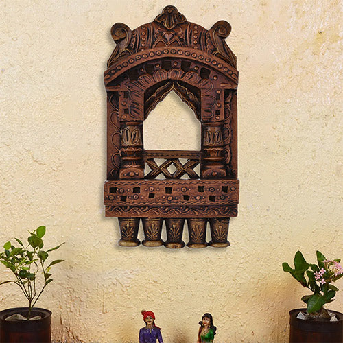 Handcrafted Rajasthani Wooden Jharokha (10 inches) Handicrafts in singapore