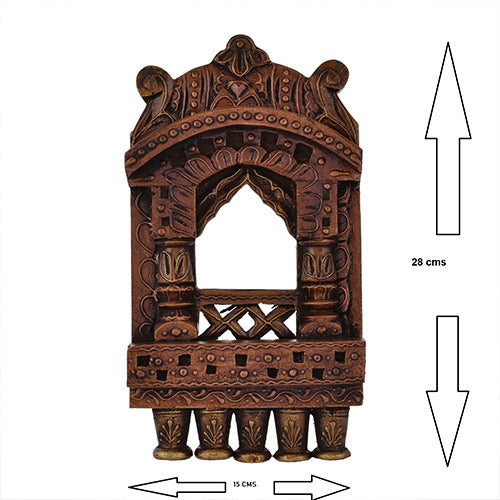 Handcrafted Rajasthani Wooden Jharokha (10 inches) Handicrafts in singapore