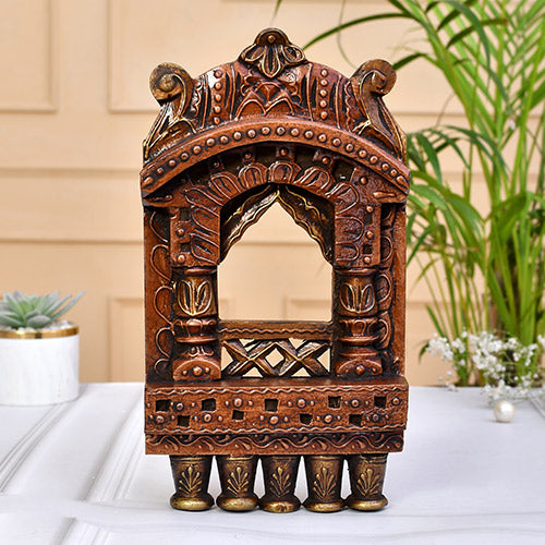 Handcrafted Rajasthani Wooden Jharokha (10 inches) Handicrafts in singapore