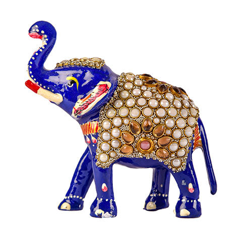 Indian Handicraft Royal Meenakari Elephant (4 inches) Indian handicrafts online shopping