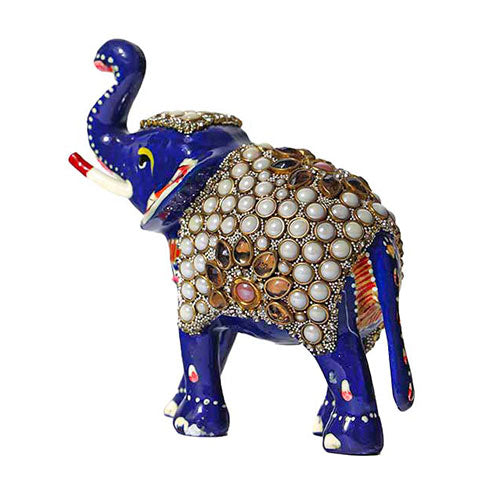 Indian Handicraft Royal Meenakari Elephant (4 inches) Indian handicrafts online shopping