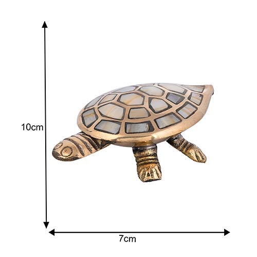Indian Handicraft Brass Tortoise with mother of pearl Indian handicrafts online shopping