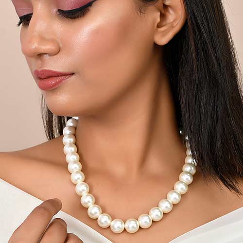 Cultured Pearl Necklace Double layer White Pearls Jewellery online singapore