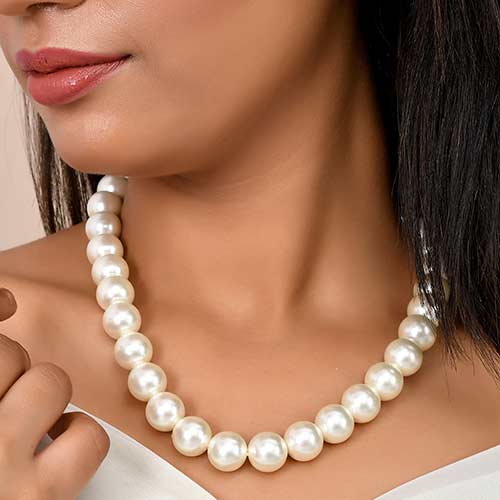 Cultured Pearl Necklace Double layer White Pearls Jewellery online singapore