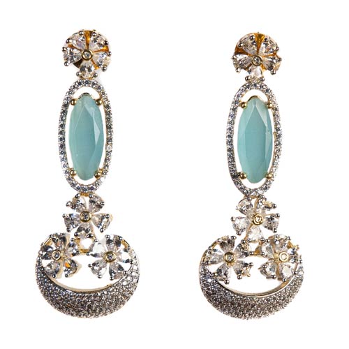 Turquoise Silver-tone Handcrafted Earrings Affordable jewellery singapore