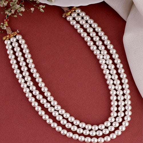 Cultured Pearl Necklace Triple layer White Pearls Affordable jewellery singapore
