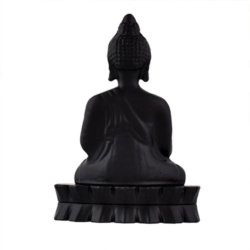 Indian Handicraft Meditating Lord Gautam Buddha Murti Sculpture Statue Puja/Car Dashboard Idol Decorative Showpiece (Metal Alloy, Black) Buddha statue for home