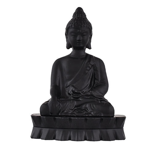 Indian Handicraft Meditating Lord Gautam Buddha Murti Sculpture Statue Puja/Car Dashboard Idol Decorative Showpiece (Metal Alloy, Black) Buddha statue for home