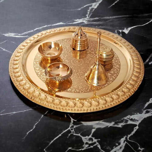 Brass pooja thali set online