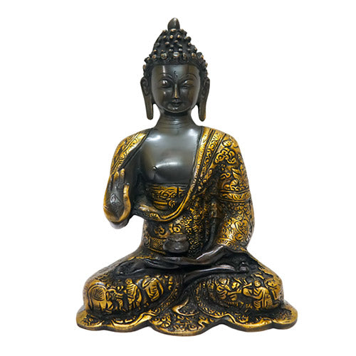 Brass buddha statue